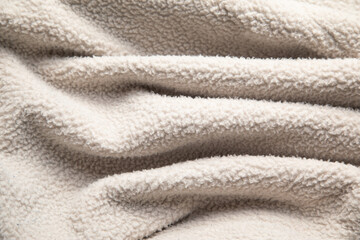White soft wool background. Natural wool