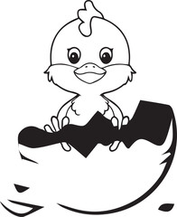 Baby chicken has hatched vector file download | Any changes can be possible