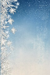 Winter Magic Background with Snowflakes