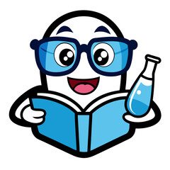 Spectrophotometer Laboratory Research Vector Illustration | Clipart & Line Art Design, Spectrophotometer lab research vector clipart in cartoon, line art, and isolated white background.