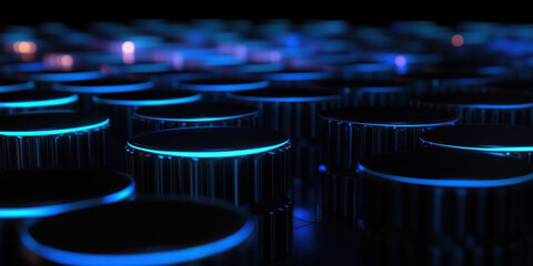 Digital background perfect for tech processes, neural networks, artificial intelligence, data transfer and encryption, digital archives, sound and graphic presentations, science, education, etc.