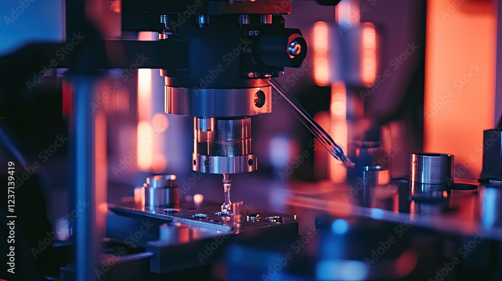 Poster precision industrial machine performing automated microassembly