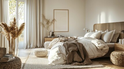 Cozy and Modern Bedroom with Natural Light and Minimalist Decor