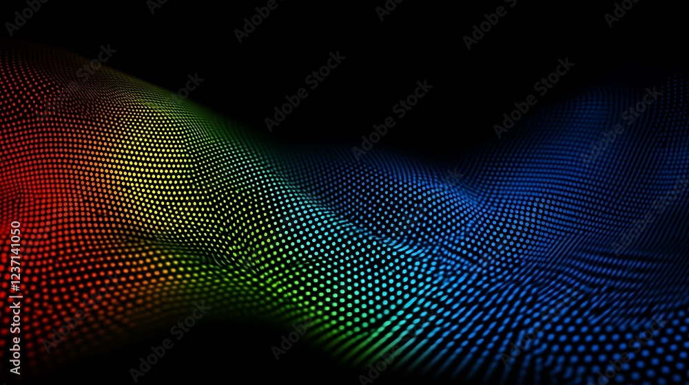 Poster abstract colorful dotted wave pattern design
