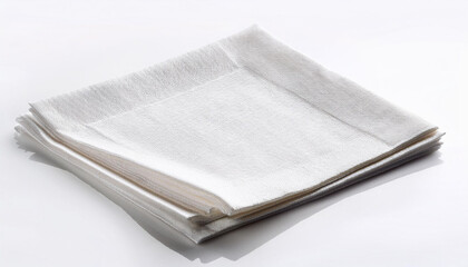 white square bar napkins isolated