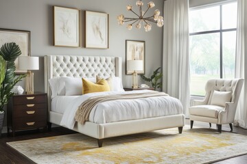 Elegant Master Bedroom Interior Design Featuring A Luxurious Bed