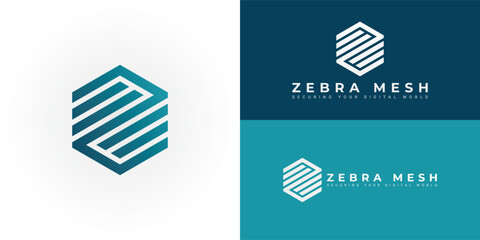 The dynamic logo design creatively integrates the initials ZM within a striking hexagonal shape, creating a unique striking symbol that evokes a sense of security, precision, and data protection.