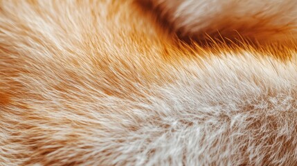 Obraz premium Close-Up of Soft Orange and White Animal Fur Texture Detail