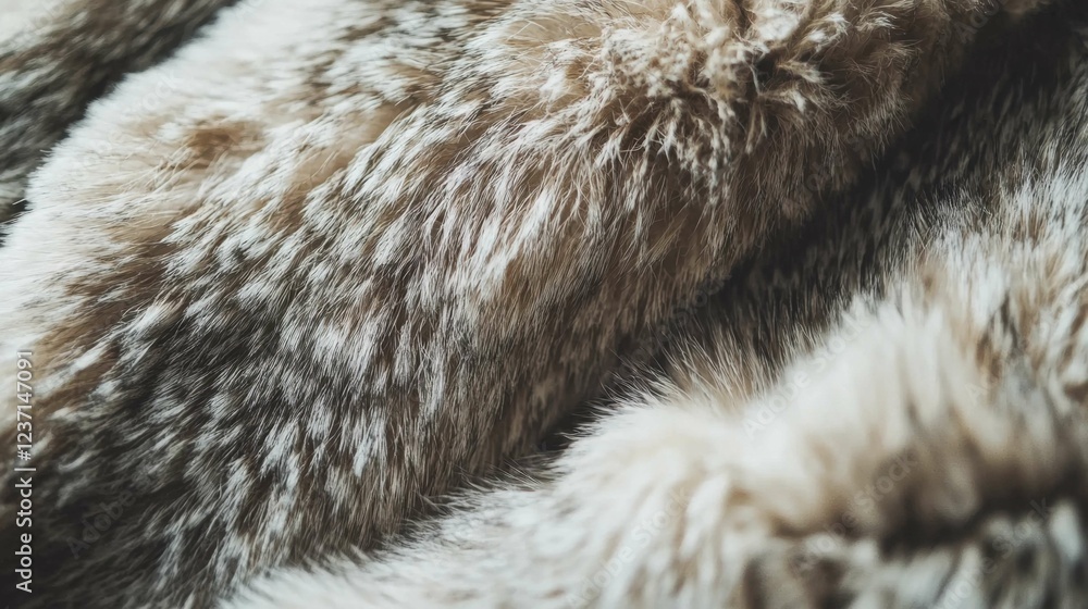 Poster Close-Up of Soft Textured Fur with a Natural Pattern and Colors