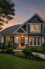 Luxury Dream Home: Modern Architectural Design, Sunset View