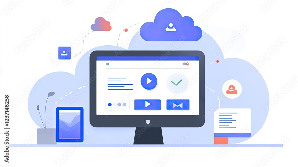 Poster cloud based digital media platform user interface design