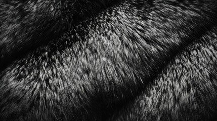Obraz premium Soft Black and Grey Fur Texture with Intricate Patterns and Detail
