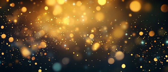 Fototapeta premium Golden Lights Sparkle Abstract Background