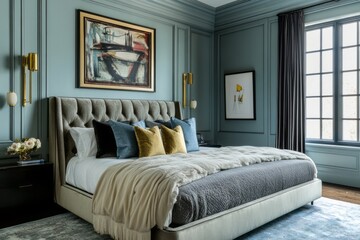 Luxurious Master Bedroom Interior Design With Modern Art