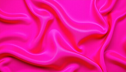 Obraz premium Vibrant fuchsia silk fabric with glossy sheen, elegance and luxury