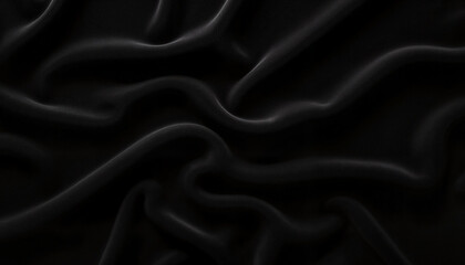 Obraz premium Luxurious velvet fabric in midnight black, smooth elegance
