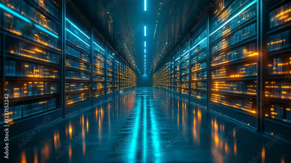 Poster modern document management in a high-tech office: seamless digital workflow integration for efficien