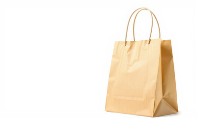 Kraft paper shopping bag with handles, ideal for retail use and eco friendly packaging. Perfect for showcasing products in stylish way