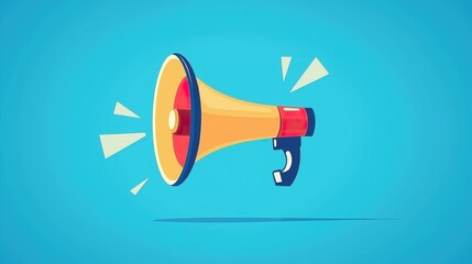 Animated Megaphone Graphic for Marketing and Promotion