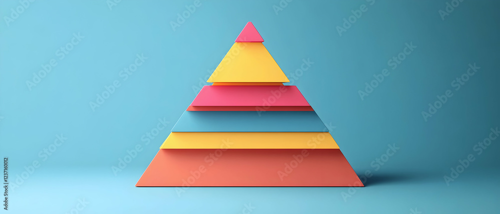 Aufkleber structured pyramid infographic template for presenting tiered or hierarchical data -