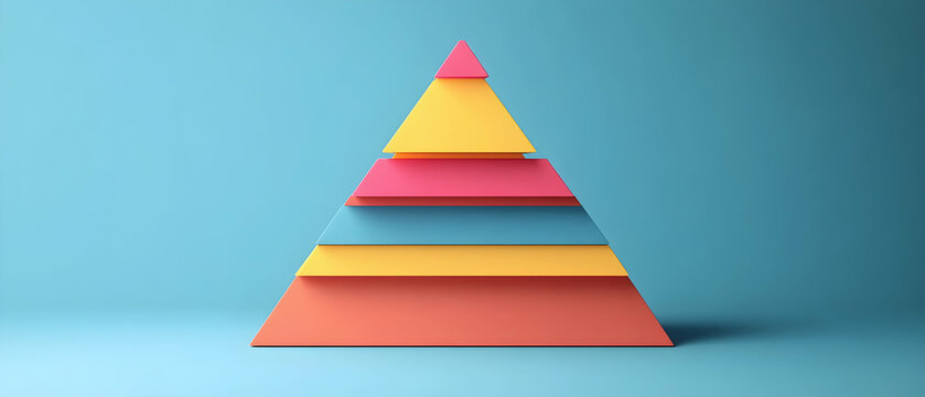 Structured pyramid infographic template for presenting tiered or hierarchical data  -