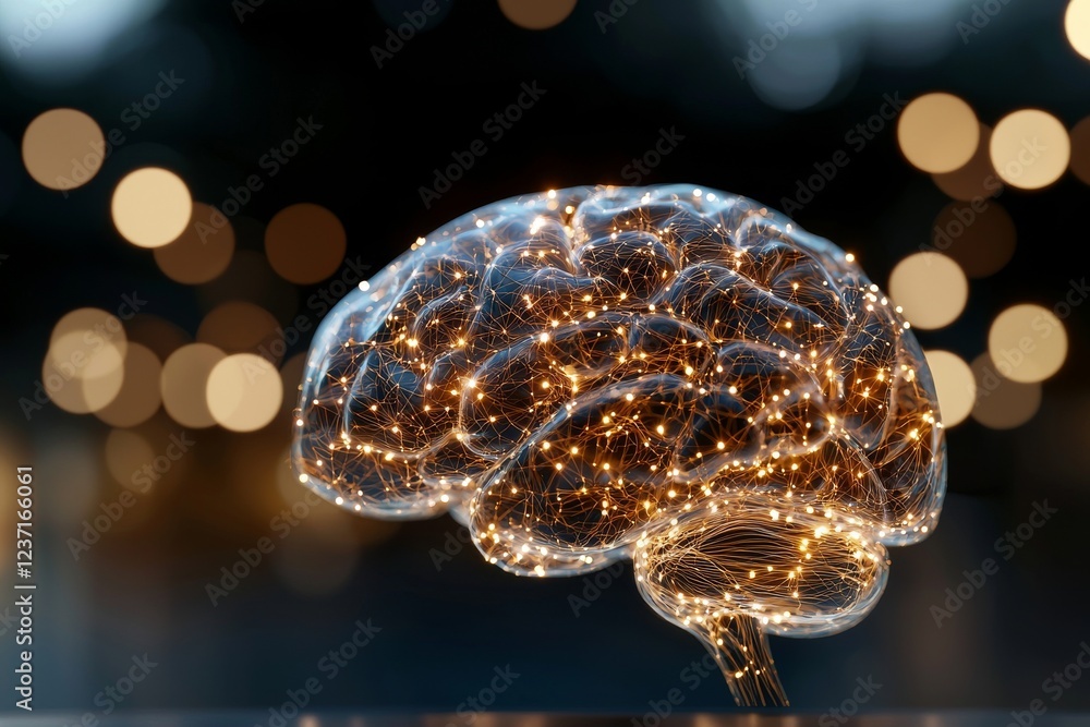 Poster stock imagery representing the idea of neural networks