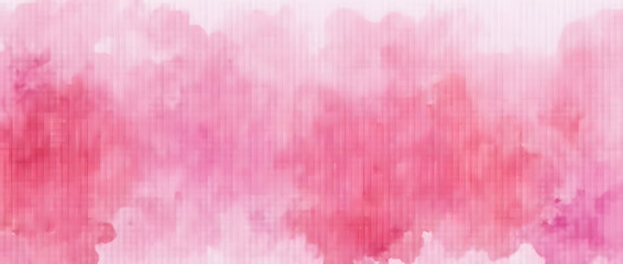 Fototapeta premium Bright pink background in watercolor technique.