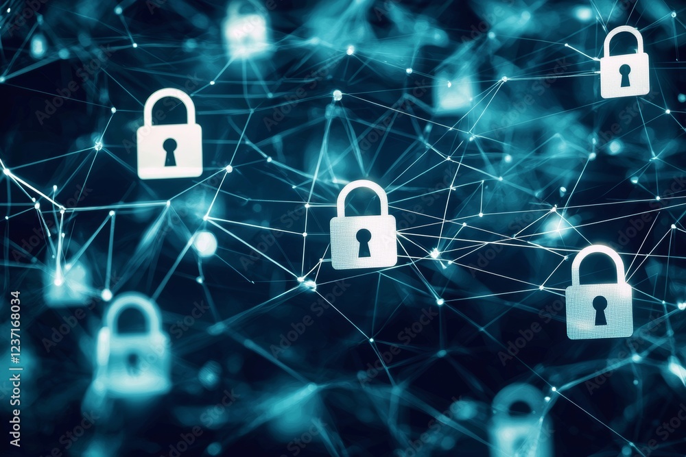 Poster access control and cyber security concept