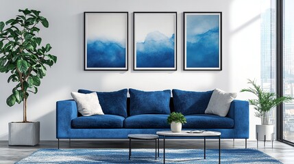 Blue, Silver, and White Soy Vita Mockup in Chrome Effect