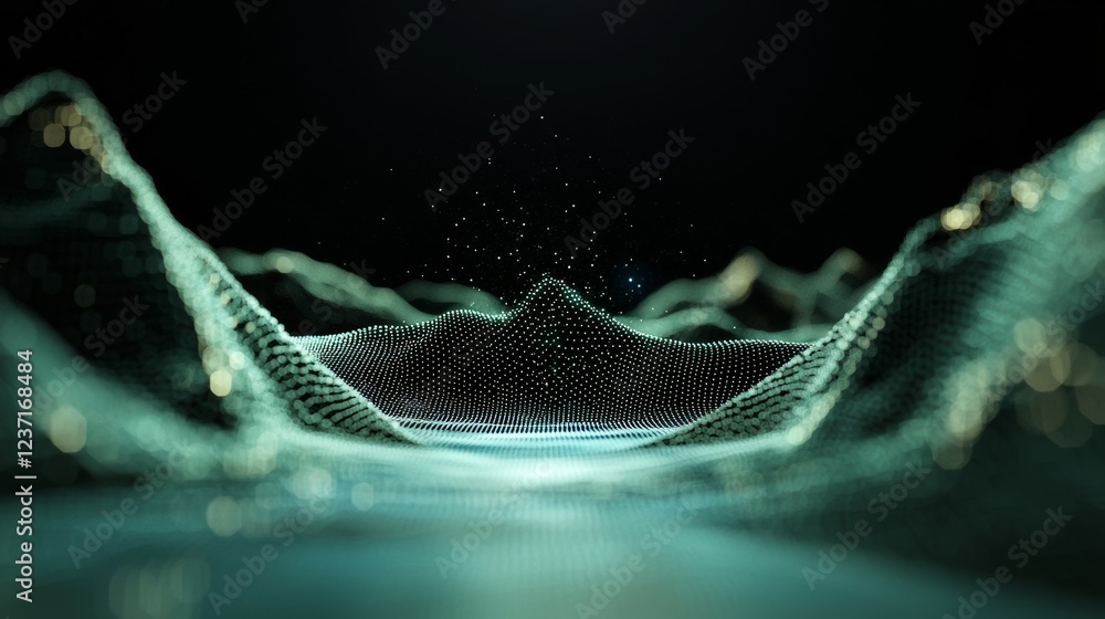 Poster concept of internet connection technology. cloud computing and neural communications in a supercompu