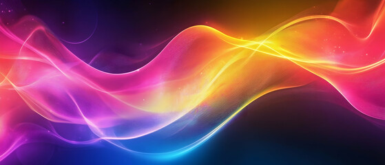 Fototapeta premium Wavy abstract background with colorful stripes in a gradient for a dynamic visual effect -