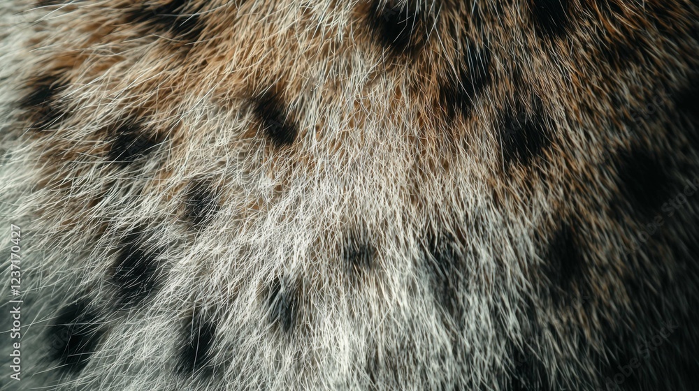 Poster close-up image of fur texture with unique patterns and colors