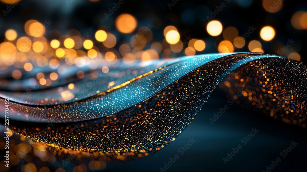 Poster big data background concept in abstract technology showcasing digital data flow motion, data set tra