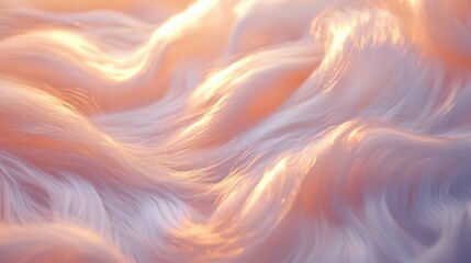 Obraz premium Soft Textured Hair with Warm Light Reflections and Gentle Waves