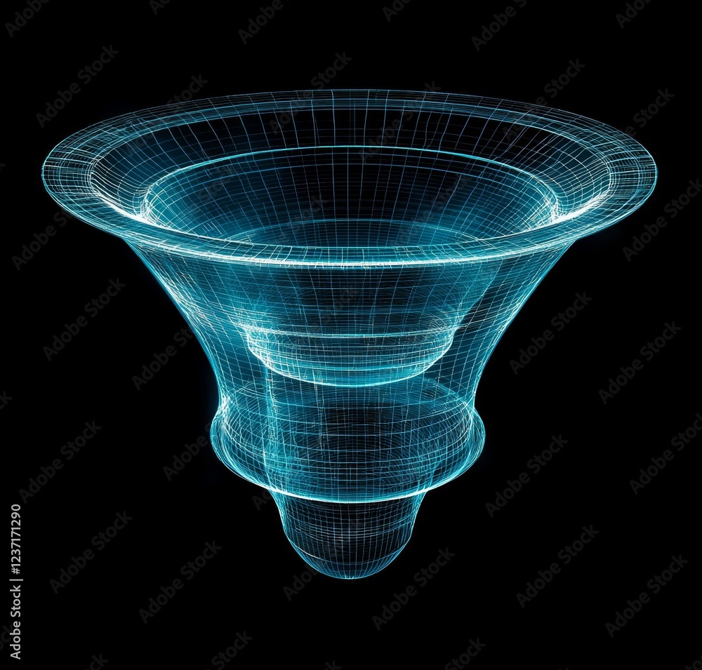 Poster a blue hud hologram circle symbolizing digital network data security.
