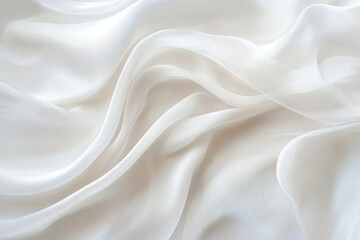 Obraz premium A close-up image of a white fabric with soft, delicate lines, draped against a white background, A white background with soft, delicate lines intersecting