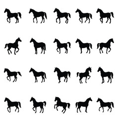 Horse vector silhouette,animals vector.
