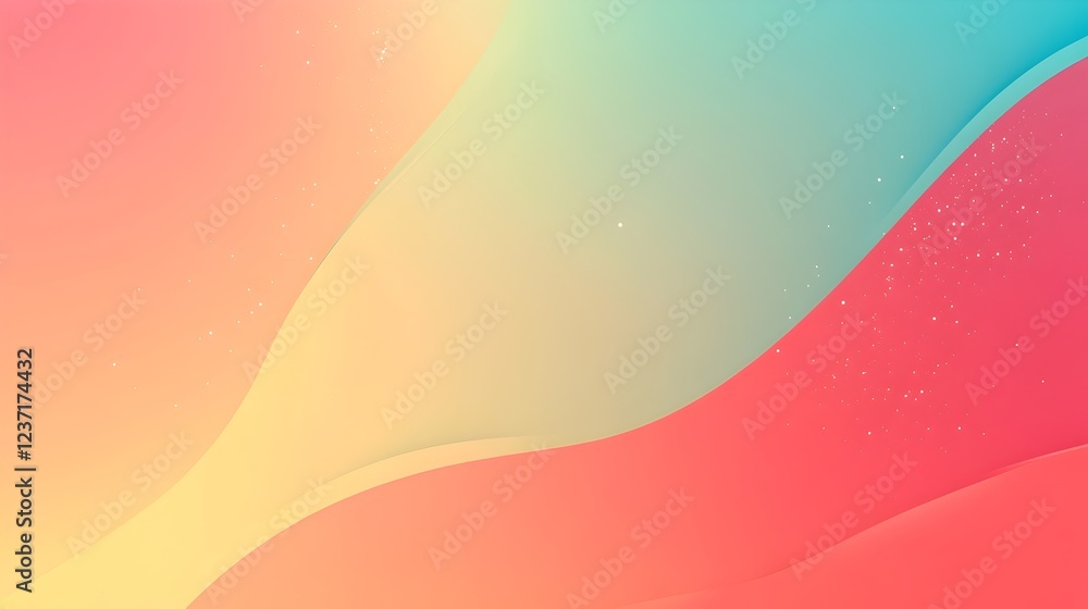 Poster abstract pastel wave background soft color gradient design smooth texture elegant modern minimalist 