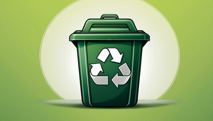recycle bin with recycle symbol