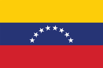 Naklejka premium Venezuelan national pride. Venezuela flag flat vector illustration 