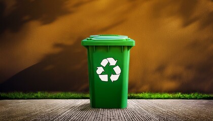 green recycle bin