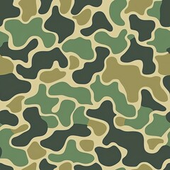 Retro Old School Duck Hunting Camouflage Seamless Camo Pattern Texture