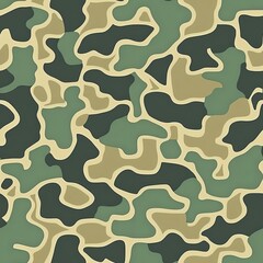 Retro Old School Duck Hunting Camouflage Seamless Camo Pattern Texture