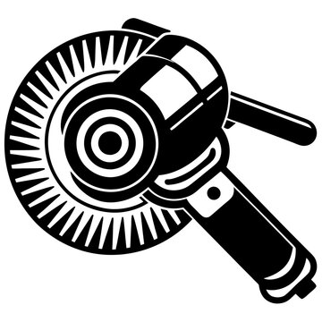 black angle grinder tool clip art preview