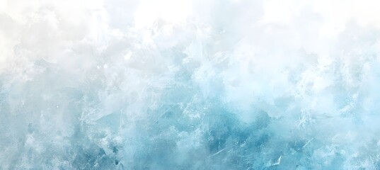 Obraz premium Abstract Blue Watercolor Background Texture Light Pastel Cold Winter Frozen Ice Design Elegant Subtle Smooth Artistic Painting Sky Cloud Gradient calm