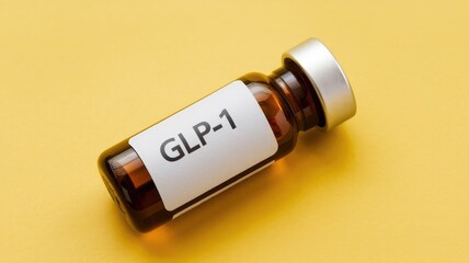Apple with glp-1. symbolizing weight loss and healthy eating.