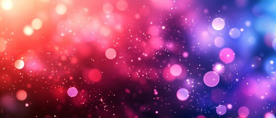 Abstract Colorful Bokeh Background With Glowing Lights