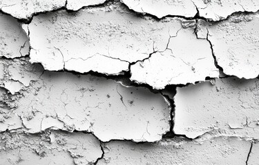 Obraz premium A long deep crack on the damaged wall serves as the texture or background