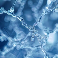 Delicate Symmetry - A Close-Up Study of an Intricate Snowflake at Microscopic Level Reveals Stunning Details and Unique Patterns