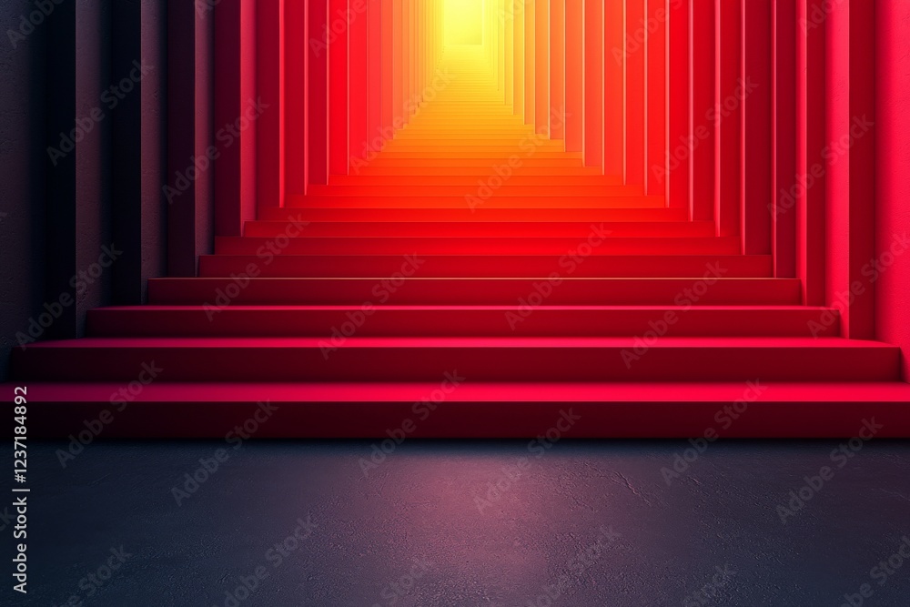 Poster modern stylish smooth banner background in abstract geometric red with space for text and copyspace